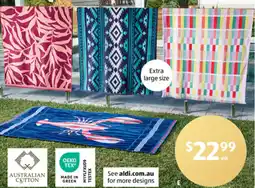 ALDI Australian Cotton Beach Towel offer