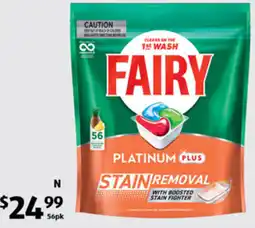 ALDI Fairy Platinum Plus Dishwashing Tablets offer