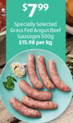 ALDI Grass Fed Angus Beef Sausages offer