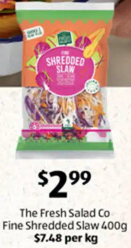 ALDI The Fresh Salad Co Fine Shredded Slaw offer