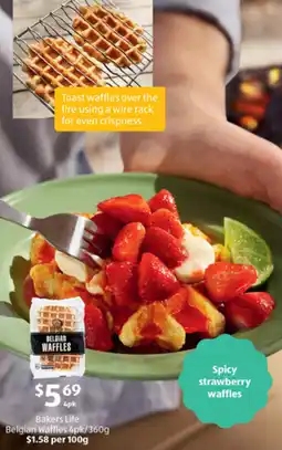 ALDI Bakers Life Belgian Waffles offer