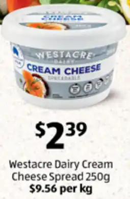 ALDI Westacre Dairy Cream Cheese Spread offer