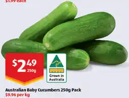 ALDI Australian Baby Cucumbers offer