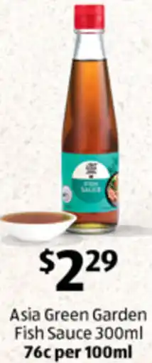 ALDI Asia Green Garden Fish Sauce offer