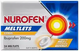 Discount Drug Stores Nurofen Meltlets 200mg Citrus Flavour offer