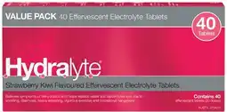 Discount Drug Stores Hydralyte Strawberry Kiwi Flavoured Effervescent Electrolyte 40 Tablets offer