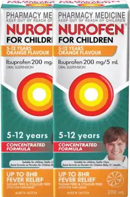 Discount Drug Stores Nurofen For Children 5-12 Years Orange Flavour offer