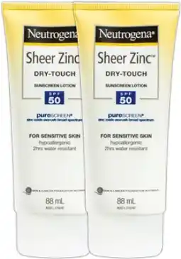 Discount Drug Stores Delete***Neutrogena Sheer Zinc Sunscreen Lotion SPF 50 offer