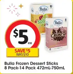 Coles Bulla Frozen Dessert Sticks offer