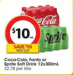 Coles Coca-Cola, Fanta or Sprite Soft Drink offer