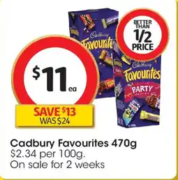 Coles Cadbury Favourites offer