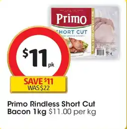 Coles Primo Rindless Short Cut Bacon offer