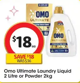 Coles Omo Ultimate Laundry Liquid offer