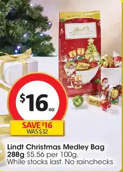 Coles Lindt Christmas Medley Bag offer