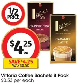 Coles Vittoria Coffee Sachets offer