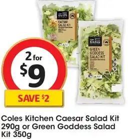 Coles Coles Kitchen Caesar Salad Kit or Green Goddess Salad Kit offer