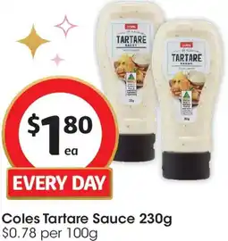 Coles Coles Tartare Sauce offer