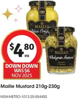 Coles Maille Mustard offer