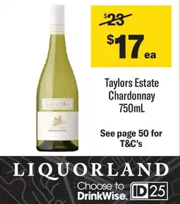 Coles Taylors Estate Chardonnay offer