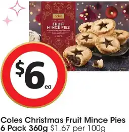 Coles Coles Christmas Fruit Mince Pies offer