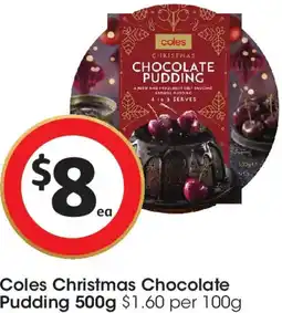 Coles Coles Christmas Chocolate Pudding offer