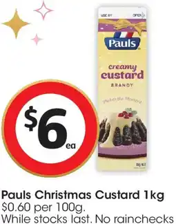 Coles Pauls Christmas Custard offer