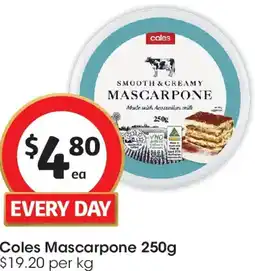 Coles Coles Mascarpone offer