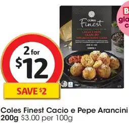 Coles Coles Finest Cacio e Pepe Arancini offer