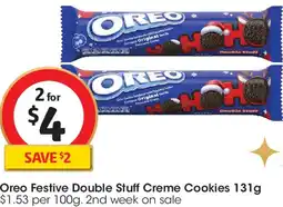 Coles Oreo Festive Double Stuff Creme Cookies offer