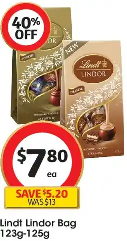 Coles Lindt Lindor Bag offer