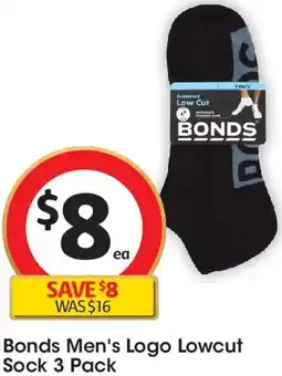 Coles Bonds Men's Logo Lowcut Sock offer