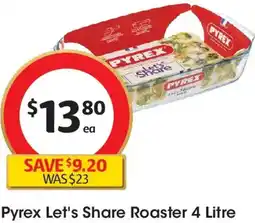 Coles Pyrex Let's Share Roaster offer