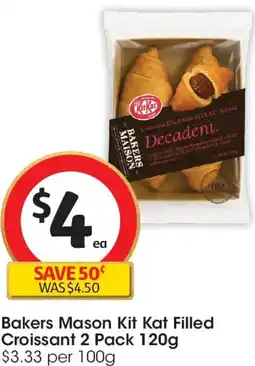 Coles Bakers Mason Kit Kat Filled Croissant offer
