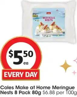 Coles Coles Make at Home Meringue Nests offer