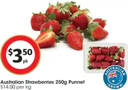 Coles Australian Strawberries Punnet offer