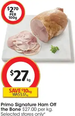 Coles Primo Signature Ham Off the Bone offer