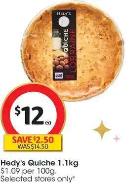 Coles Hedy's Quiche offer