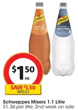 Coles Schweppes Mixers offer