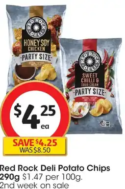 Coles Red Rock Deli Potato Chips offer