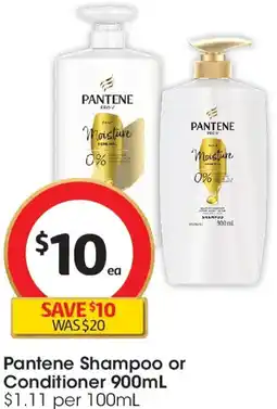 Coles Pantene Shampoo or Conditioner offer