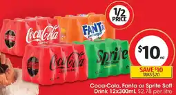 Coles Coca-Cola, Fanta or Sprite Soft Drink offer