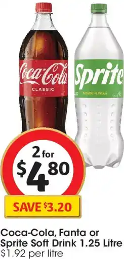 Coles Coca-Cola, Fanta or Sprite Soft Drink offer
