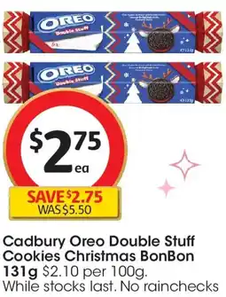 Coles Cadbury Oreo Double Stuff Cookies Christmas BonBon offer