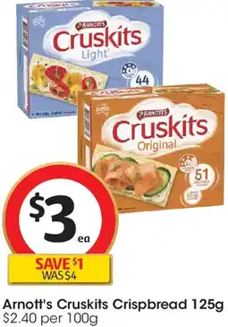Coles Arnott's Cruskits Crispbread offer