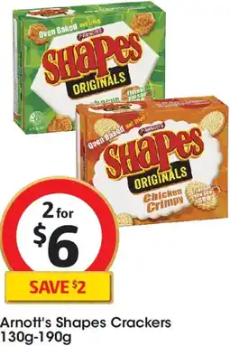 Coles Arnott's Shapes Crackers offer