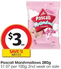 Coles Pascall Marshmallows offer