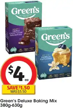 Coles Green's Deluxe Baking Mix offer