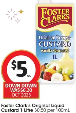 Coles Foster Clark's Original Liquid Custard offer