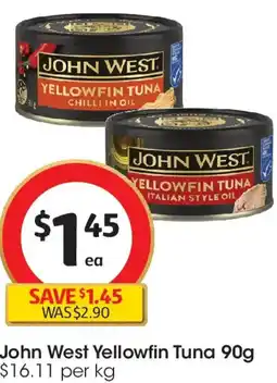 Coles John West Yellowfin Tuna offer