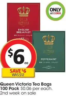 Coles Queen Victoria Tea Bags offer